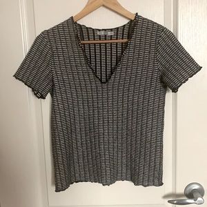 Zara Knit Sparkly Top Size Medium